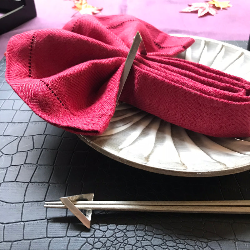 【三角形のテーブルウェア「トライ」】コースター／ナプキンリング（2客セット）
